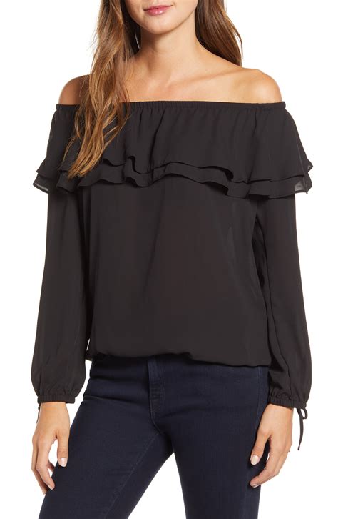 michael kors off shoulder blouse